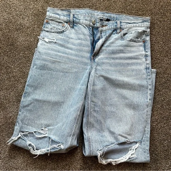Strigid Ripped High Wasted Stovepipe Jeans - 10 - American Eagle - Picture 2 of 13